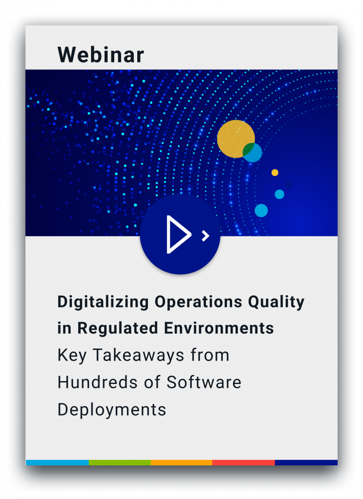 poster for digitalizing operations quality in regulated environments webinar
