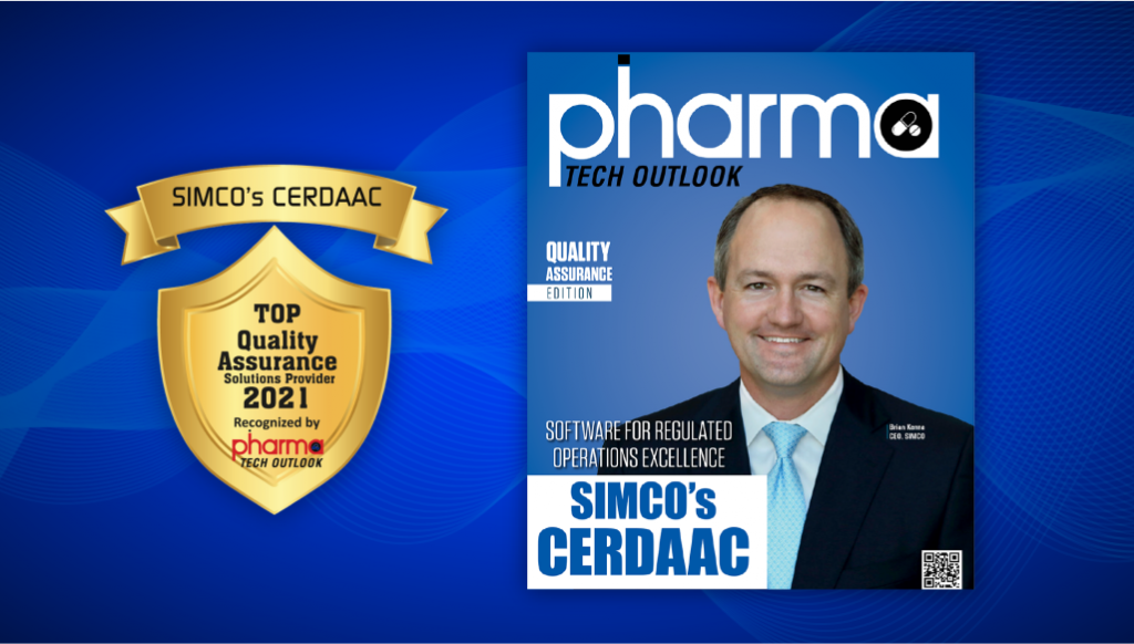 pharma tech outlook names CERDAAC a top 10 quality assurance solution